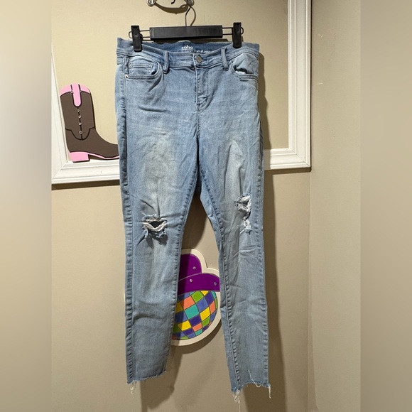 Soho Distressed Light Blue Skinny Jeans - Picture 1 of 5